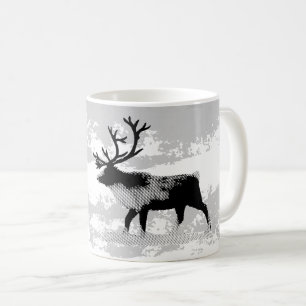 rendieren op winterdag koffiemok