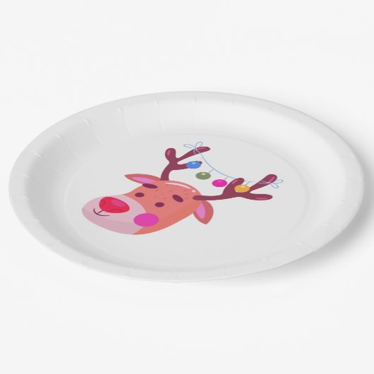 rendieren papieren bordje (Gekanteld)