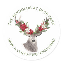 Rendieren, Poinsettia Kerstmis