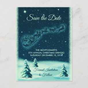 Rendieren Pulling Sinterklaas Xmas Save the Date Briefkaart