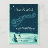Rendieren Pulling Sinterklaas Xmas Save the Date Briefkaart (Voorkant)