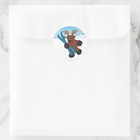 rendieren ronde sticker (Tas)