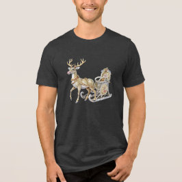 Rendieren Sleigh Mannen Tri-Blend Shirt