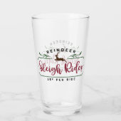 rendieren Sleigh Rides Glas (Achterkant)