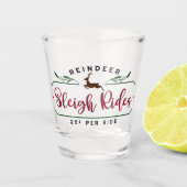 rendieren Sleigh Rides Shot Glas (Voorkant)