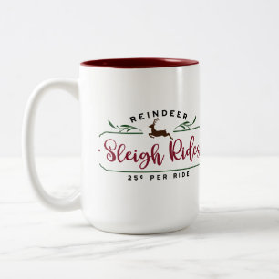 rendieren Sleigh Rides Tweekleurige Koffiemok