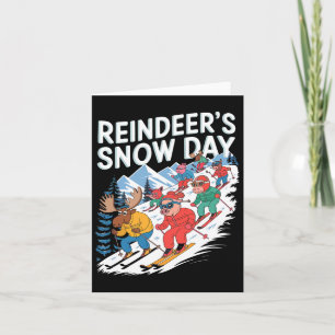 Rendieren Sneeuw Dag Winter Skidieren Kaart