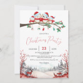 Rendieren, Sneeuwberg, Uil Kerstfeest Save The Date (Voorkant)