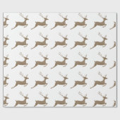Rendieren Thema Neutrale Waterverf Rustiek Gift Cadeaupapier (Vlak)