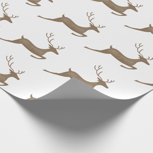 Rendieren Thema Neutrale Waterverf Rustiek Gift Cadeaupapier (Hoek)