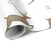 Rendieren Thema Neutrale Waterverf Rustiek Gift Cadeaupapier (Rol Hoek)