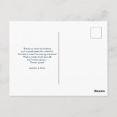 Rendieren Trekken Kerstman Kerst Dank Je Briefkaart (Achterkant)