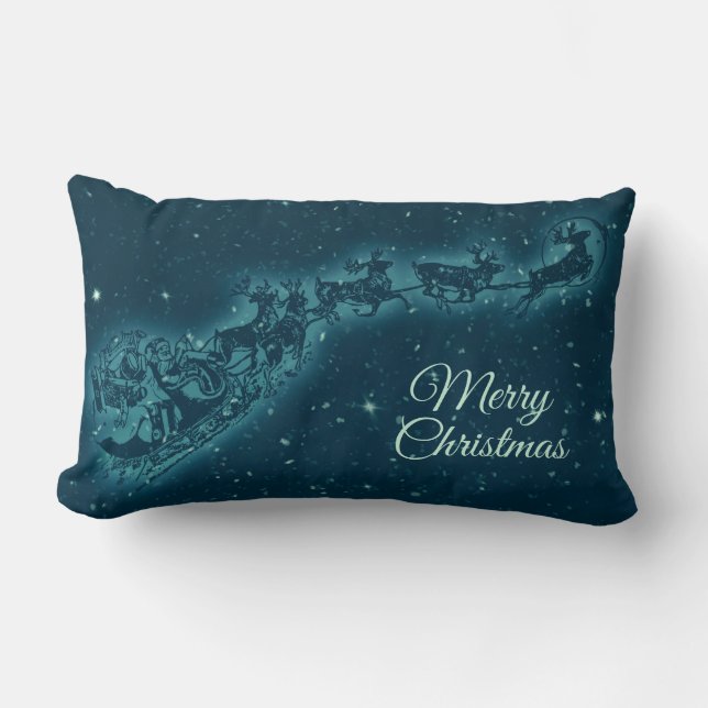 rendieren trekken sinterklaas vrolijke kerst kussen (Voorkant)