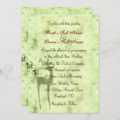 rendieren vakantie winter bruiloft uitnodiging (Voorkant / Achterkant)