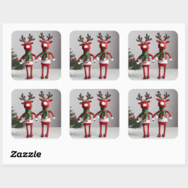Rendieren Vierkante Sticker