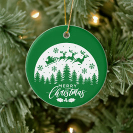 Rendieren Vrolijk Kerstfeest - Kerstversiering Keramisch Ornament