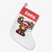 Rendieren Vrolijk Kerstmis Winter Dieren Moose Kleine Kerstsok (Voorkant (Hangend))