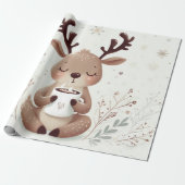 Rendieren Winter Wonderland Cadeaupapier (Uitgerold)