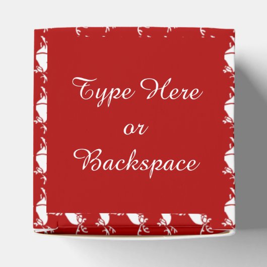 rendierenkaart kerstcadeaudozen aanpassen bedankdoosjes (Bovenkant)