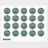 rendierensische ronde-sticker ronde sticker (Vel)