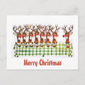  rendieretjes met een rudolf kerstmis briefkaart (Voorkant)