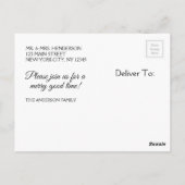 Rendierfamilie - Corporate Christmas Party Briefkaart (Achterkant)