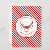 Rendierfamilie - Corporate Christmas Party Kaart (Voorkant)