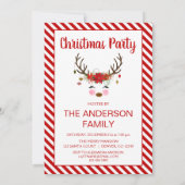Rendierfamilie - Corporate Christmas Party Kaart (Achterkant)