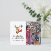 rendierfamilie foto's feestdagenkaart (Staand voorkant)
