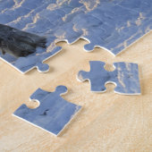 Rendierfamilie in de sneeuw legpuzzel (Zijkant)