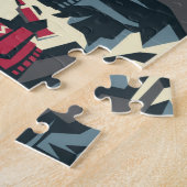 Rendierfamilie versiert koekjes legpuzzel (Zijkant)