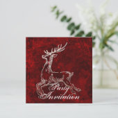 Rendierfeest uitnodiging (Staand voorkant)
