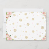 RendierFloral Snowflakes Winter Birthday Foto Kaart (Achterkant)