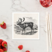 rendiergepersonaliseerde deer-illustratie servetten (Insitu)