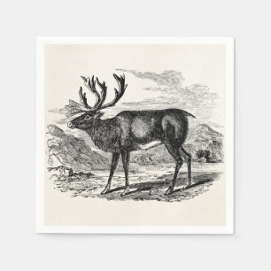  rendiergepersonaliseerde deer-illustratie servetten
