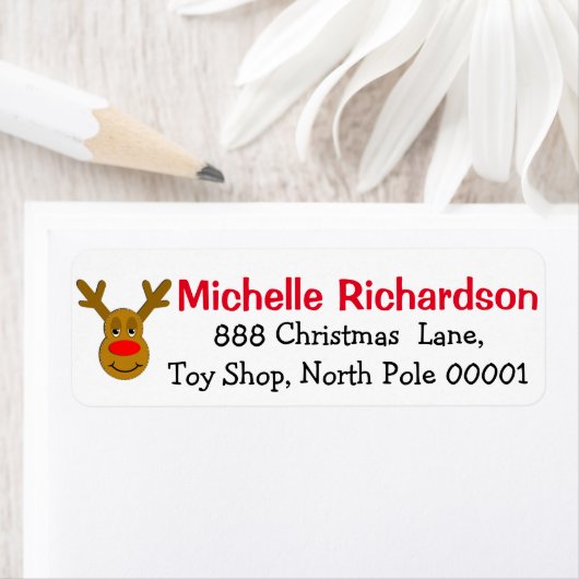 rendiergezicht etiket (Insitu)