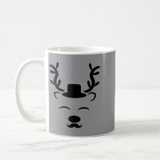 Rendiergezicht Hoed Snor Kerst Kleding Koffiemok