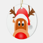 rendiergezicht op keramisch ornament (Links)