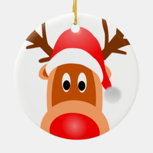 rendiergezicht op keramisch ornament (Achterkant)