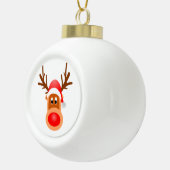 rendiergezicht op keramische bal ornament (Rechts)