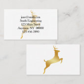 Rendiergouden silhouette visitekaartje (Voorkant / Achterkant)