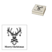 rendierherten gewei vrolijk kerstfeest rubberstempel (Gestempeld)