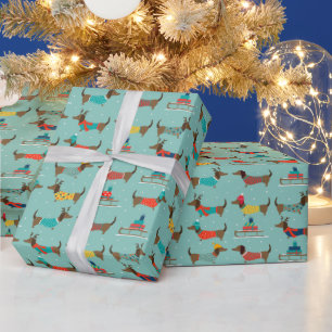 Rendierhoed Kerst Doxter die een trui draagt Cadeaupapier