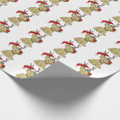 Rendierhond Kerstmis Cadeaupapier (Hoek)