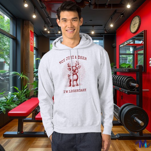  rendierhoodie - Retro Halftone Bourgogne Hoodie