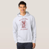  rendierhoodie - Retro Halftone Bourgogne Hoodie (Voorkant volledig)