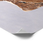 rendierhoorn gekaard met herten en luipend poster (Hoek)