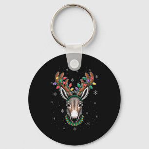 Rendierhoorns Mooie Kerst Dier Xmas Kinderen Sleutelhanger