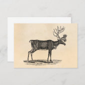  rendierillustratie - Kerstmis van 1800 Kaart (Voorkant / Achterkant)