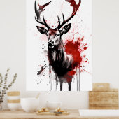 Rendierinkt schilderen poster (Keuken)